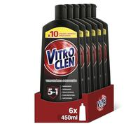 Vitroclen Limpiador de Vitrocerámica en crema, acción protectora y desengrasante - Pack de 6 x 450 ml