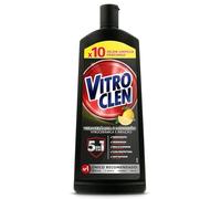 Vitroclen Limpiador Vitrocerámica e Inducción, en Crema, Desincrusta, Desengrasa y Da Brillo, Aroma Limón, 450 ml