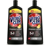 Vitroclen Limpiador Vitrocerámica e Inducción, en Crema, Desincrusta, Desengrasa y Da Brillo, Aroma Limón, 450 ml (Paquete de 2)