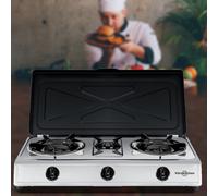 Vitrokitchen - 360IB hobs Negro, Acero inoxidable Encimera Encimera de gas 3 zona(s)