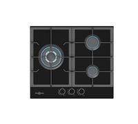 Vitrokitchen CG630NN Placa de Gas Natural 3 Zonas 60cm Negra