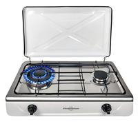 Vitrokitchen 252Bb - Hornillo Gas Butano 2 Fuegos Acero Inoxidable