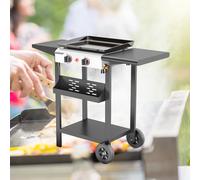 Vitrokitchen PG220IB - Plancha acero esmaltado para gas butano 2 fuegos