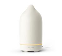 Vitruvi Difusor de Piedra, difusor ultrasónico de cerámica para aromaterapia, difusor de cerámica, difusores para el hogar, difusor de Aceite, decoración de habitación, Blanco, Capacidad de 90 ml