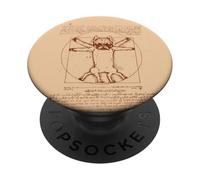 Vitruvian Frenchie PopSockets PopGrip Adhesivo