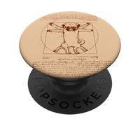 Vitruvian Pug PopSockets PopGrip Adhesivo