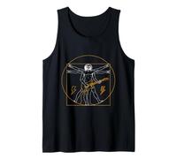 Vitruvian Rock Guitarrista Guitarra Eléctrica Amante de la música Camiseta sin Mangas