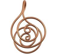 Vitrywei Copper Palm Ring Reiki Spiral Hand Rings for Meditation & Energy Healing, Handmade Copper Cuffs for Crystal Work, Manifestation and Chakra Balancing, Meditation Gift for Women & Men (1 pcs)