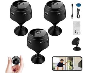 Vitrywei Mini Security Camera,Mini 1080p HD Wireless Magnetic Security Camera,Night Vision Motion Detection Security CAM Covert Cameras, Night Vision Motion Detection for Outdoor/Indoor (3 pcs)