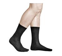 vitsocks Calcetines Anti Sudor con Hilo de PLATA Hombre (3 PARES) Finos Antibacterianos, negro, 47-50