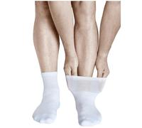 vitsocks Calcetines Confort de Descanso Antiampollas Hombre (3 PARES) para Pies Sensibles, blanco, 42-43