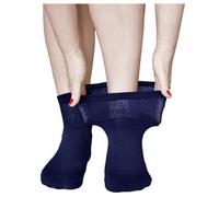 vitsocks Calcetines Confort de Descanso Antiampollas Mujer (3 PARES) para Pies Sensibles, azul oscuro, 35-38