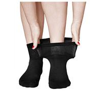 vitsocks Calcetines Confort de Descanso Antiampollas Mujer (3 PARES) para Pies Sensibles, negro, 35-38