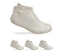 vitsocks Calcetines Cortos LANA MERINO Finos Mujer (3 PARES) Antiolor Transpirables, beige claro, 35-38