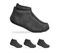 vitsocks Calcetines Cortos LANA MERINO Finos Mujer (3 PARES) Antiolor Transpirables, gris, 39-42