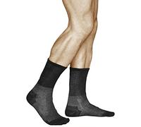 vitsocks Calcetines de Descanso con Hilo de PLATA Hombre, Puño Ancho Antipresion Suave, negro, 39-41