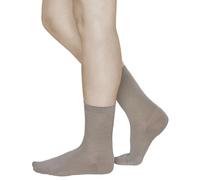 vitsocks Calcetines de LANA MERINO Pura Mujer (3 PARES) Suaves Calientes para Invierno, lisos beige, 39-42