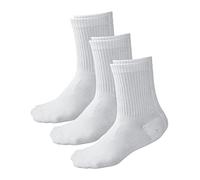 vitsocks Calcetines Deporte BAMBÚ Antiampollas Mujer (3 PARES) Tenis Skate Retro Crew, 3x blanco, 39-42