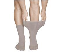 vitsocks Calcetines Extra Anchos Diabéticos No Aprietan Hombre (2 PARES) Pies Hinchados, beige, 39-41
