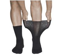 vitsocks Calcetines Extra Anchos Diabéticos No Aprietan Hombre (2 PARES) Pies Hinchados, negro, 39-41