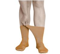 vitsocks Calcetines Extra Anchos No Aprietan Diabéticos Mujer (3 PARES) Sin Goma Antipresión Pies Diabetes Piernas Hinchadas, mostaza, 35-38