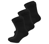 vitsocks Calcetines Finos 98% ALGODÓN Suave Infantiles (3 PARES) Talla 23-34 Niño Niña, negro, 23-26