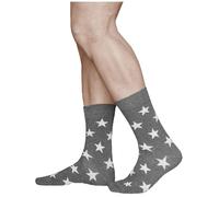 vitsocks Calcetines Geométricos Originales Divertidos Unisex, Algodón Suave, estrellas: gris-blanco, 39-42
