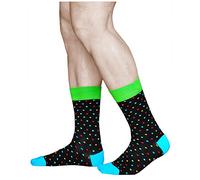 vitsocks Calcetines Geométricos Originales Divertidos Unisex, Algodón Suave, polka dot: negro multicolor, 43-46
