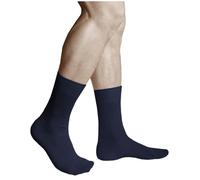 vitsocks Calcetines Hombre Finos 100% Algodón Hilo Verano (3 PARES) Lisos Ultrafinos Delgados Ligeros Caballeros Caña Media, azul oscuro, 39-41