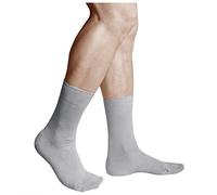 vitsocks Calcetines Hombre Finos 100% Algodón Hilo Verano (3 PARES) Lisos Ultrafinos Delgados Ligeros Caballeros Caña Media, gris claro, 42-43