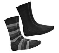 vitsocks Calcetines Invierno LANA MERINO Antiolor Hombre (2 PARES) Suaves Transpirables, negro-gris, 44-46