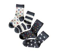 vitsocks Calcetines Invierno LANA MERINO Originales Infantiles (4 PARES) Suela Acolchada, multipack1, 23-26