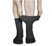 vitsocks Calcetines Lana Merino Extra Anchos Diabéticos No Aprietan Mujer (3 PARES) Pies Hinchados, negro, 35-38