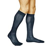 vitsocks Calcetines Largos Elegantes 100% ALGODÓN Fino Hombre (2 PARES) Ejecutivos Traje, azul, 39-41