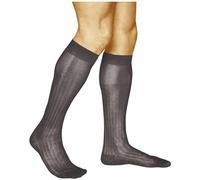 vitsocks Calcetines Largos Elegantes 100% ALGODÓN Fino Hombre (2 PARES) Ejecutivos Traje, gris, 42-43