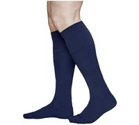 vitsocks Calcetines Largos Finos 100% ALGODÓN Suave Hombre (2 PARES) Elegantes de Traje, azul marino, 44-46