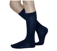 vitsocks Calcetines Largos Finos Infantiles Algodón Muy Suave (3 PARES) Unisex Niño Niña, azul marino, 27-30
