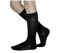 vitsocks Calcetines Largos Finos Infantiles Algodón Muy Suave (3 PARES) Unisex Niño Niña, negro, 31-34