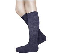 vitsocks Calcetines Largos Invierno Lana Merino Niña Niño (2 PARES) Suaves Cómodos, azul marino, 27-30