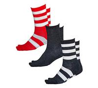 vitsocks Calcetines Mujer Invierno 80% LANA MERINO Finos (3 PARES) Media Caña Transpirables Calientes para Frío, lisos y rayas negro gris rojo blanco, 35-38