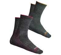 vitsocks Calcetines Senderismo Lana MERINO Antiampollas Hombre, Trekking Invierno Montaña, 2x pack: verde gris, 39-42