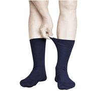 vitsocks Calcetines sin Goma Antipresión no Aprietan Hombre (3 PARES) Algodón Finos Verano Especiales sin Elástico no Aprieten, azul oscuro, 39-41
