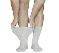 vitsocks Hombre Calcetines Extra Anchos No Aprietan Diabéticos (3 PARES) Sin Goma Antipresión Pies Hinchados Diabetes, gris claro, 39-41