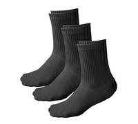 vitsocks Mujer Calcetines Deporte Fibra BAMBÚ Crew (3 PARES) Skate Tenis Finos Antiampollas Deportivos Clasicos, lisos negro, 35-38