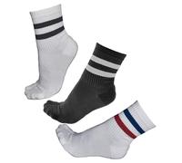 vitsocks Mujer Calcetines Deporte Fibra BAMBÚ Crew (3 PARES) Skate Tenis Finos Antiampollas Deportivos Clasicos, rayas p1, 39-42