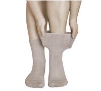 vitsocks Mujer Calcetines Diabéticos Extra Anchos No Aprietan (2 PARES) Sin Costuras Pies Diabetes Piernas Hinchadas, beige, 39-42