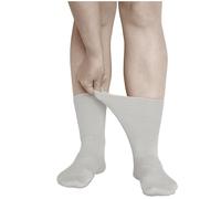 vitsocks Mujer Calcetines Extra Anchos No Aprietan Diabéticos (3 PARES) Sin Goma Antipresión Pies Hinchados Diabetes, gris claro, 39-42