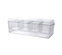 Vitsrisea Bandeja De Porción Refrigerada - De Fruta Acrílica Transparente, Snack Transparente | Bandeja De Condimentos Enfriado Con Hielo, Servidor De Del Compartimiento Extraíble Para Accesorios