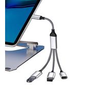 Vitsrisea Cable divisor USB 1 a 3 de alta velocidad, portátil, estable | Extender Hub 1 a 2 USB hembra doble cable de carga y transferencia de datos, compatible con smartphones