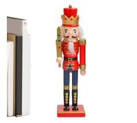 Vitsrisea Cascanueces de Navidad, figura decorativa de madera, adorno decorativo para fiestas, chimenea, hogar, para interior y exterior, balcón, anticipación de Navidad